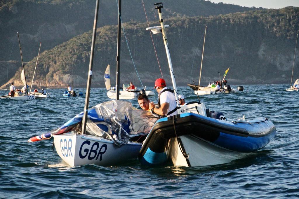 Day 7 - Finn August 14, 2016. Gilles Scott (GBR) after winning the Gold Medal without having to sail in the Medal Race © Richard Gladwell www.photosport.co.nz